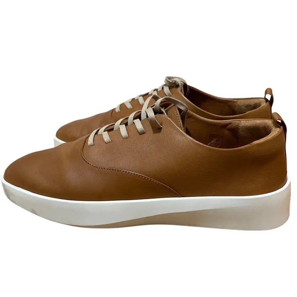 Wolf & Shepherd Cruise Derby Honey Leather Sneakers Mens 8 Portugal W&S‎ Brown